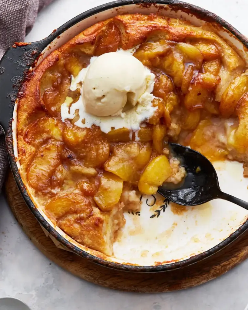 Rum Peach Cobbler